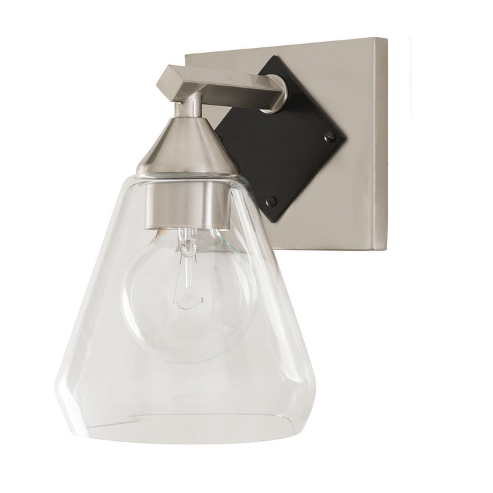 Varaluz Prestige 349B01BNMB Wall Sconce Light - Brushed Nickel/Matte Black