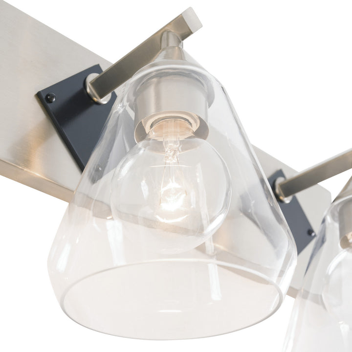 Varaluz Prestige 349B03BNMB Bath Vanity Light 25 in. wide - Brushed Nickel/Matte Black