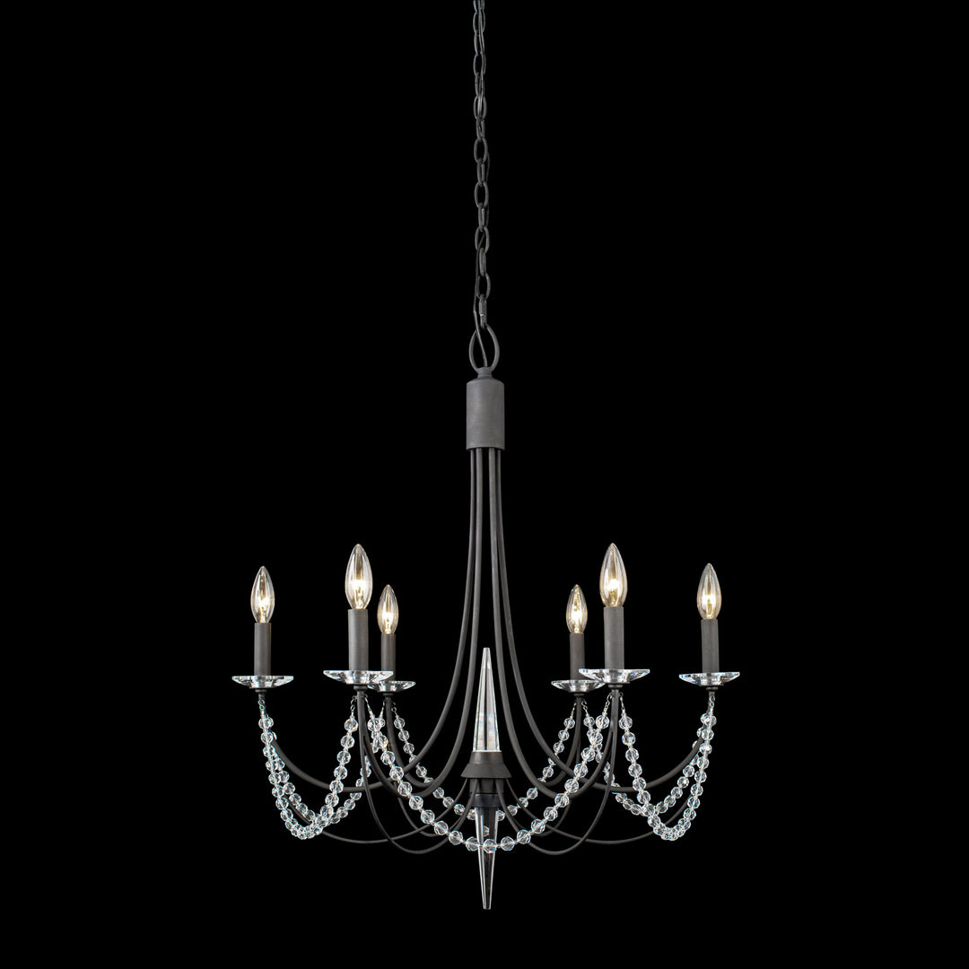 Varaluz Brentwood 350C06CB Chandelier Light - Carbon Black