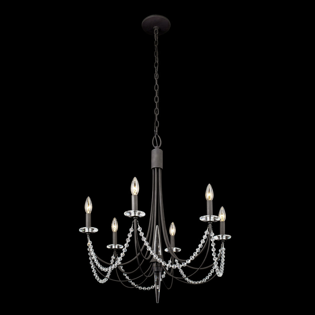 Varaluz Brentwood 350C06CB Chandelier Light - Carbon Black