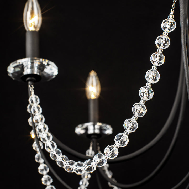 Varaluz Brentwood 350C06CB Chandelier Light - Carbon Black