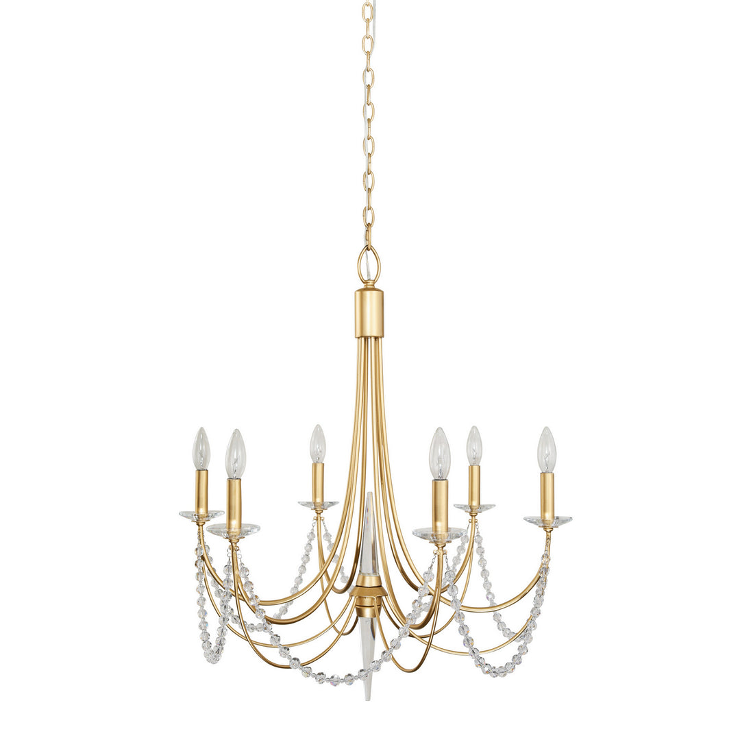 Varaluz Brentwood 350C06FG Chandelier Light - French Gold