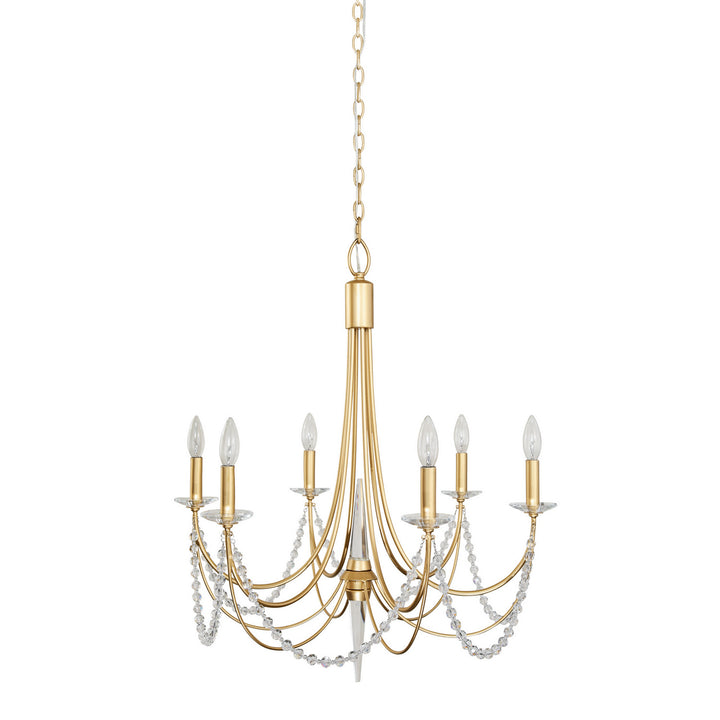 Varaluz Brentwood 350C06FG Chandelier Light - French Gold