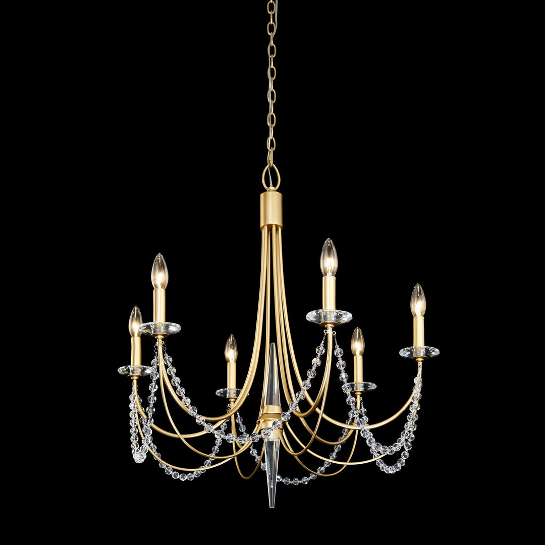 Varaluz Brentwood 350C06FG Chandelier Light - French Gold