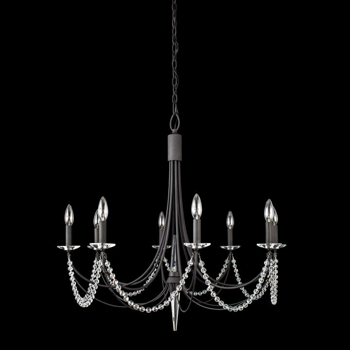 Varaluz Brentwood 350C08CB Chandelier Light - Carbon Black