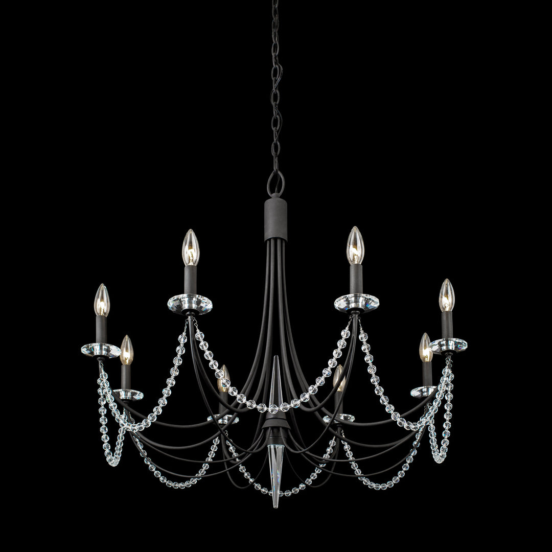 Varaluz Brentwood 350C08CB Chandelier Light - Carbon Black