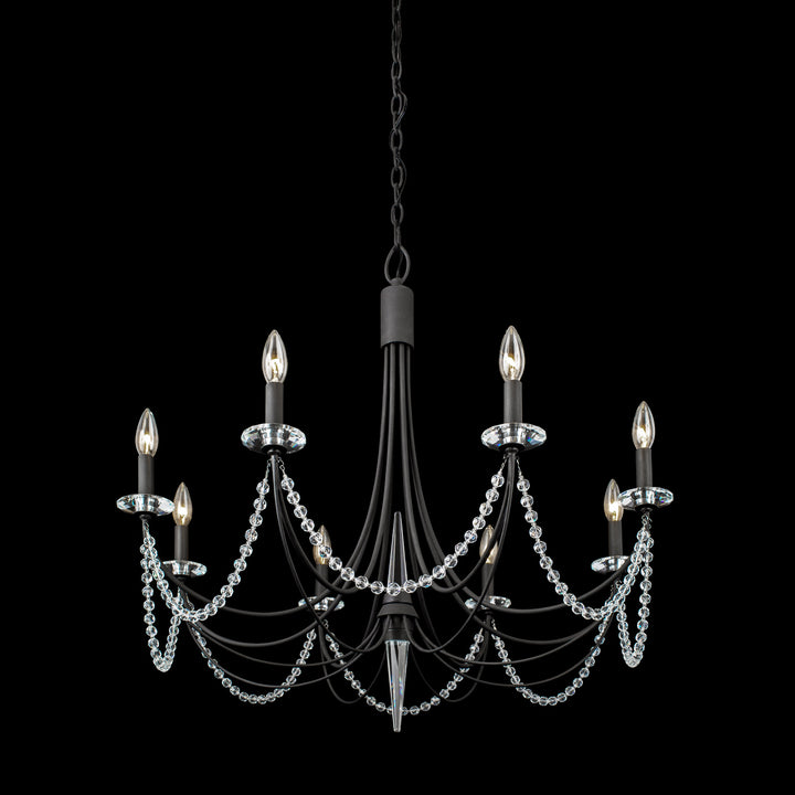 Varaluz Brentwood 350C08CB Chandelier Light - Carbon Black