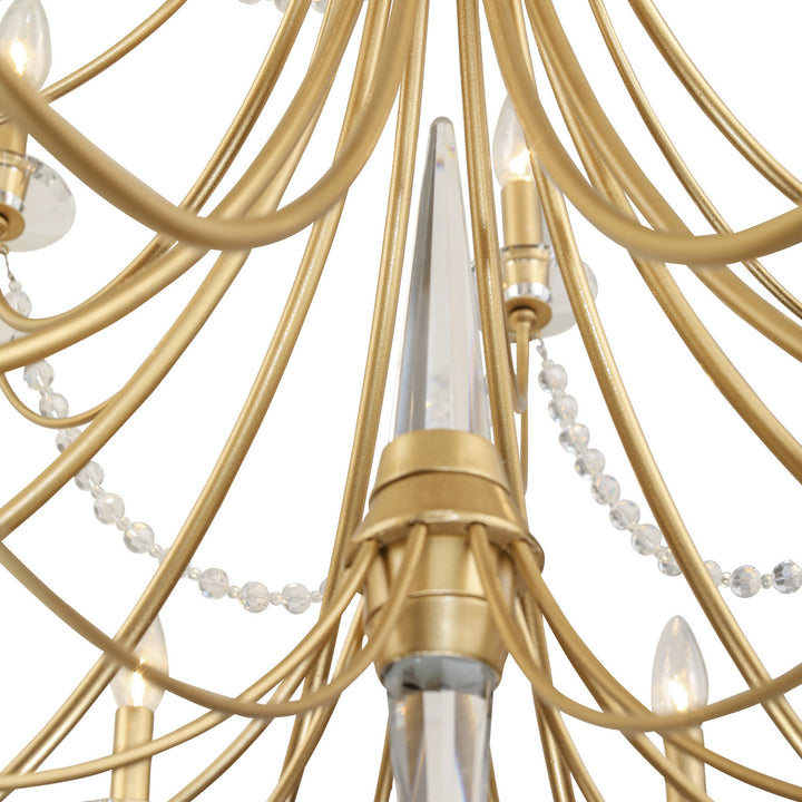 Varaluz Brentwood 350C08FG Chandelier Light - French Gold