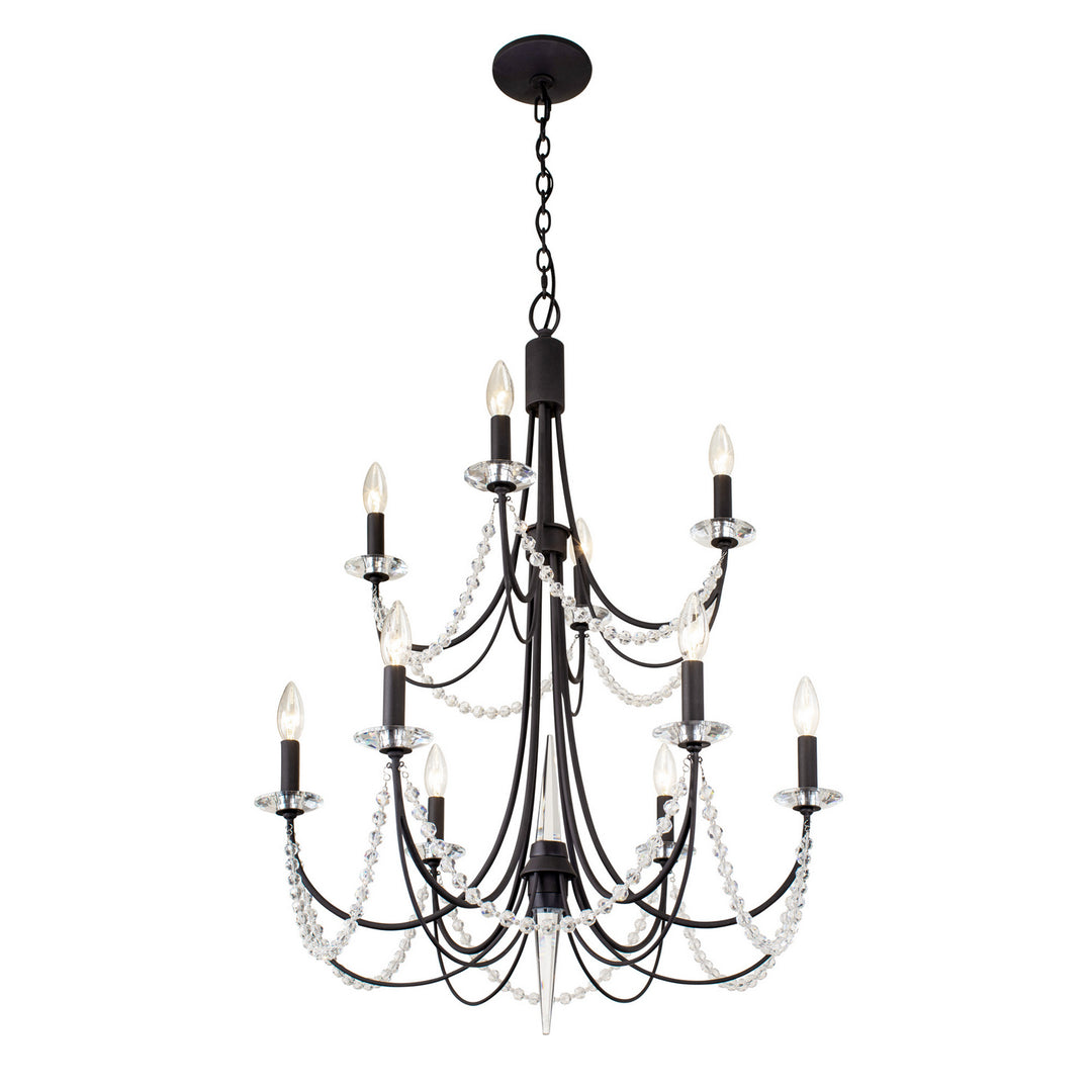 Varaluz Brentwood 350C10CB Chandelier Light - Carbon Black