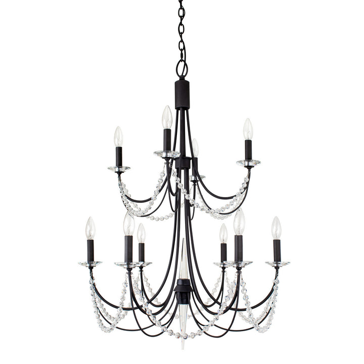 Varaluz Brentwood 350C10CB Chandelier Light - Carbon Black