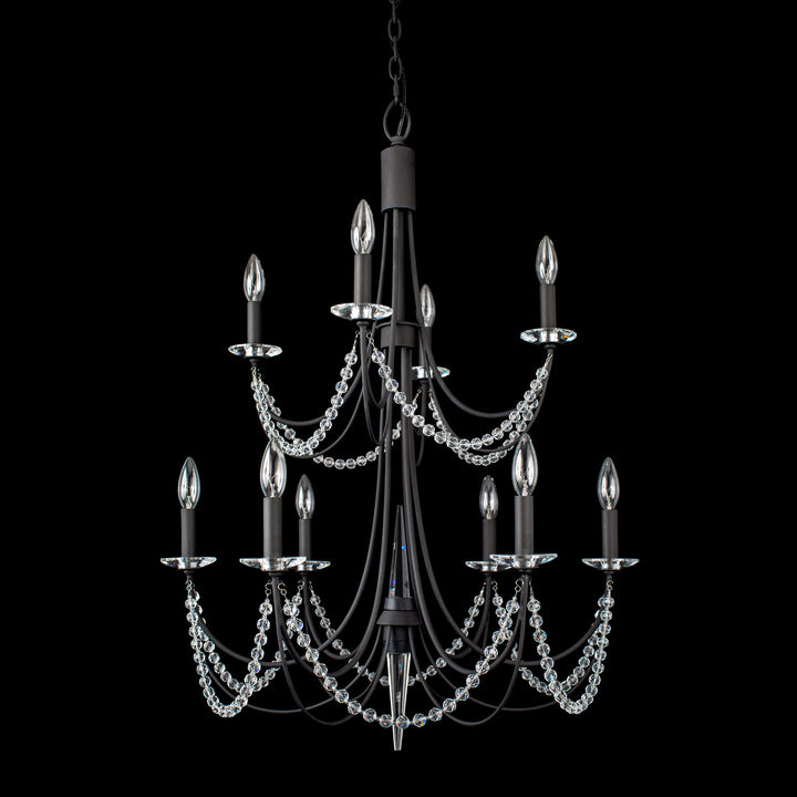 Varaluz Brentwood 350C10CB Chandelier Light - Carbon Black