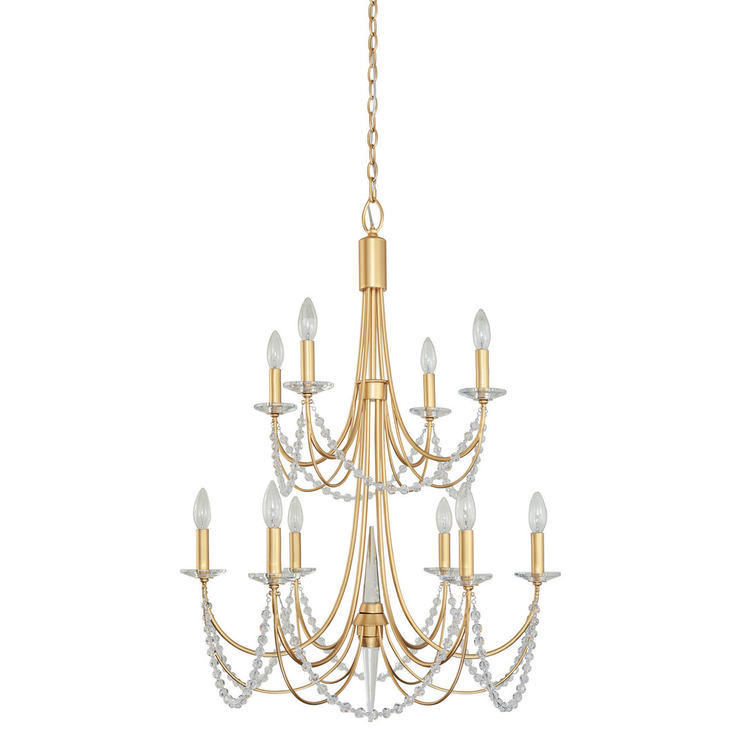 Varaluz Brentwood 350C10FG Chandelier Light - French Gold