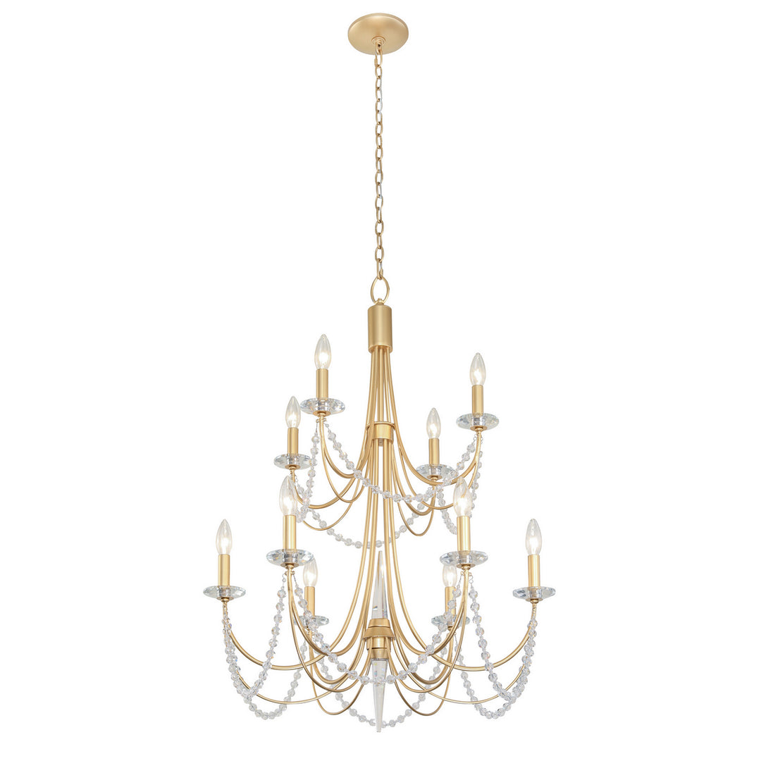 Varaluz Brentwood 350C10FG Chandelier Light - French Gold