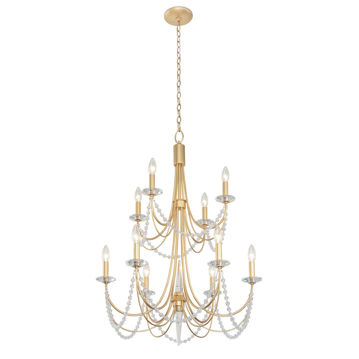 Varaluz Brentwood 350C10FG Chandelier Light - French Gold