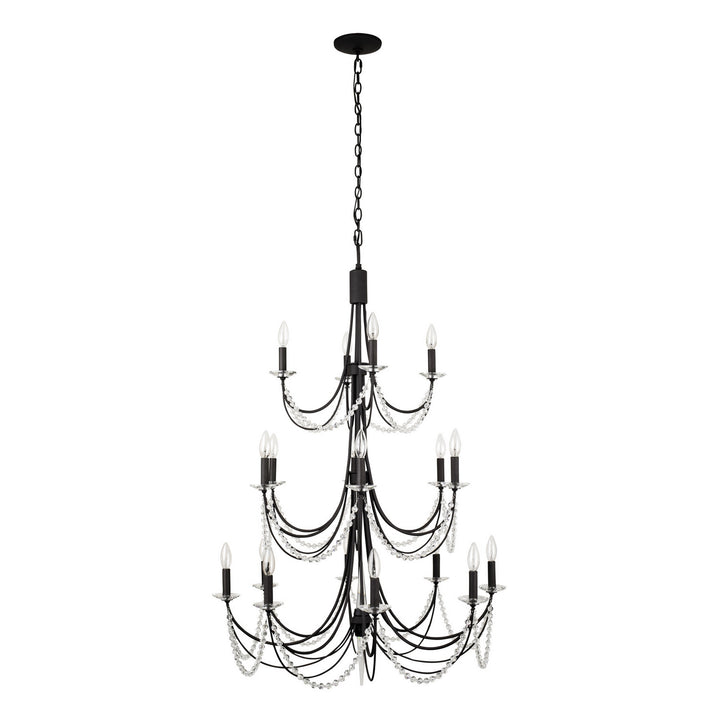 Varaluz Brentwood 350C18CB Chandelier Light - Carbon Black