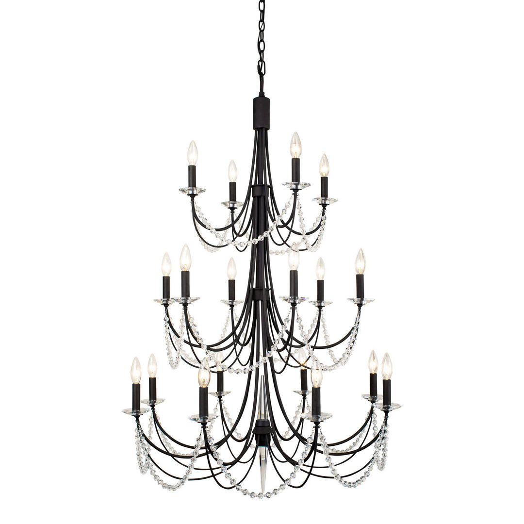 Varaluz Brentwood 350C18CB Chandelier Light - Carbon Black