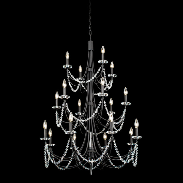 Varaluz Brentwood 350C18CB Chandelier Light - Carbon Black
