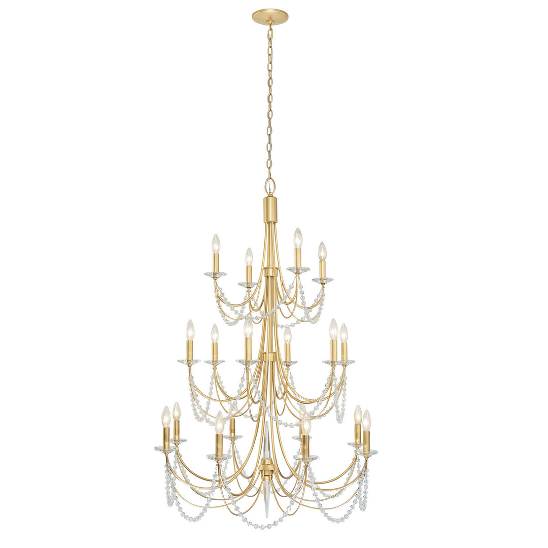 Varaluz Brentwood 350C18FG Chandelier Light - French Gold