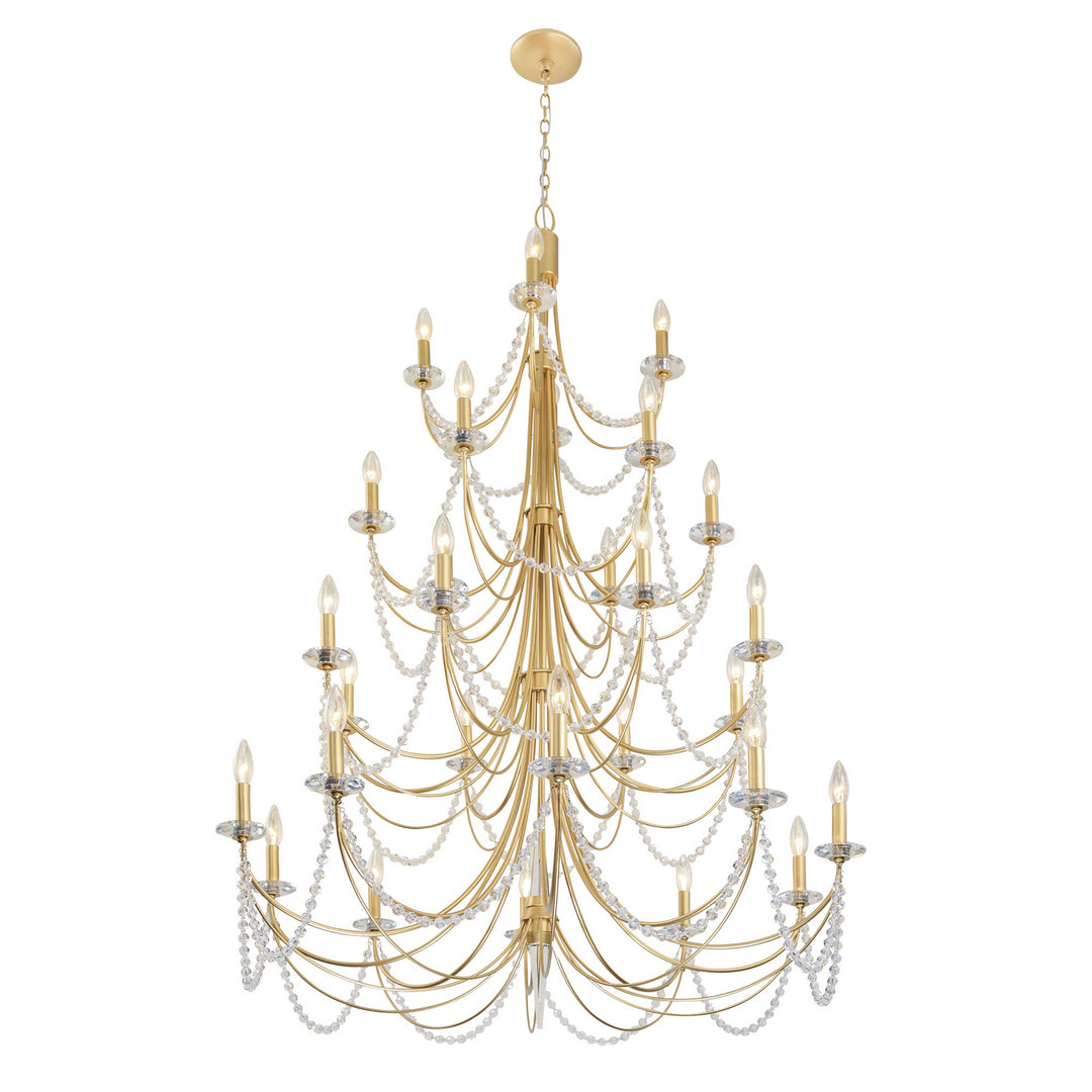 Varaluz Brentwood 350C28FG Chandelier Light - French Gold