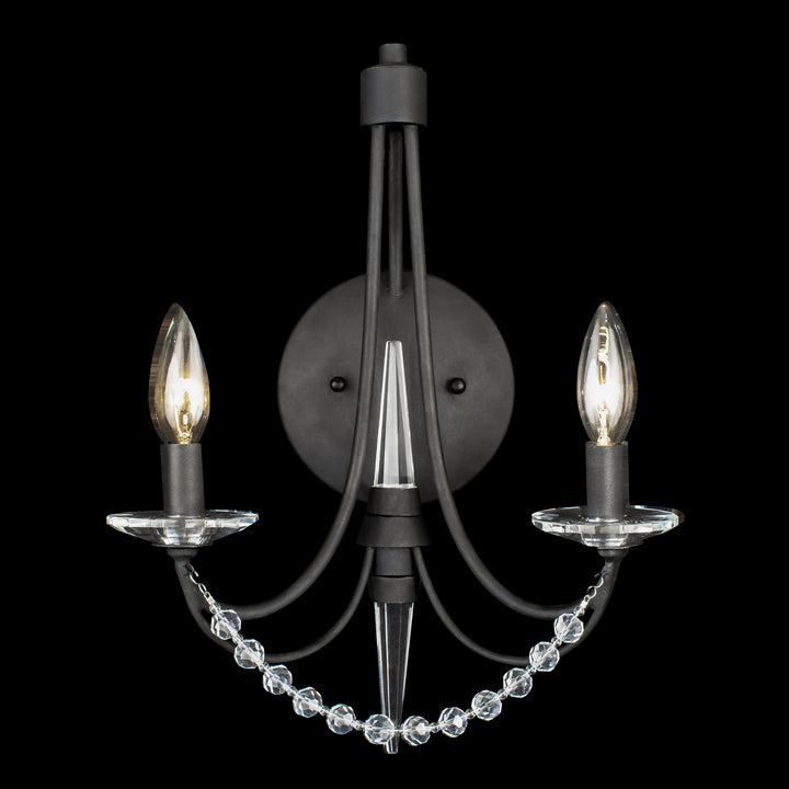 Varaluz Brentwood 350W02CB Wall Sconce Light - Carbon Black