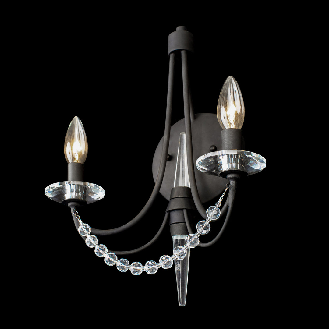 Varaluz Brentwood 350W02CB Wall Sconce Light - Carbon Black