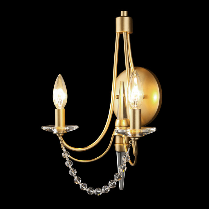 Varaluz Brentwood 350W02FG Wall Sconce Light - French Gold