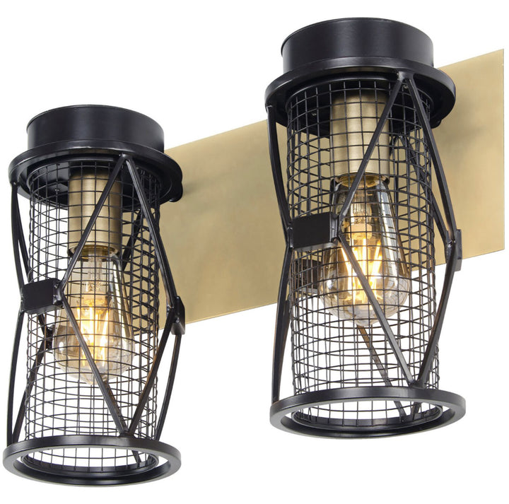 Varaluz Harlequin 612640 Bath Vanity Light 14 in. wide - Warm Bronze/Gold