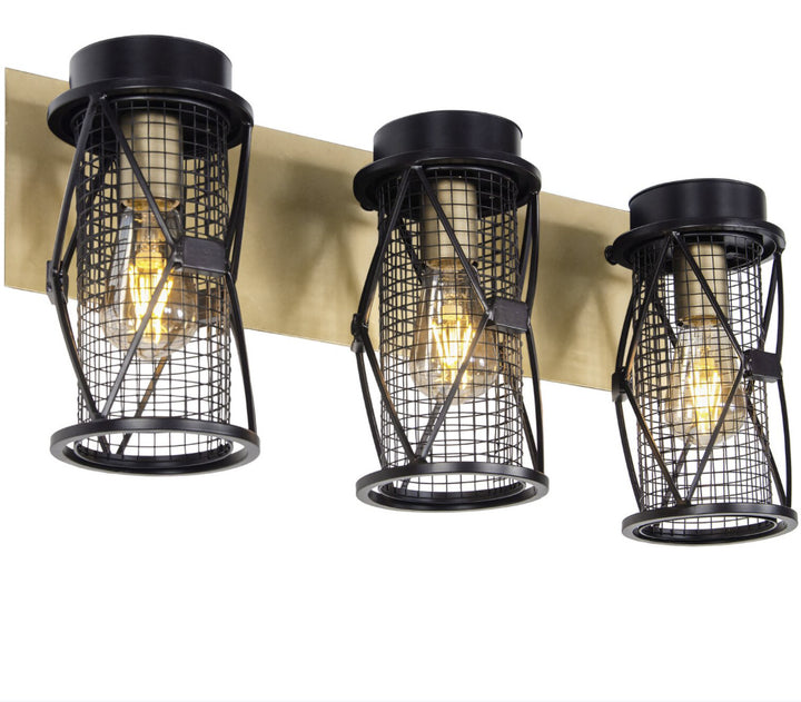 Varaluz Harlequin 612650 Bath Vanity Light 23 in. wide - Warm Bronze/Gold
