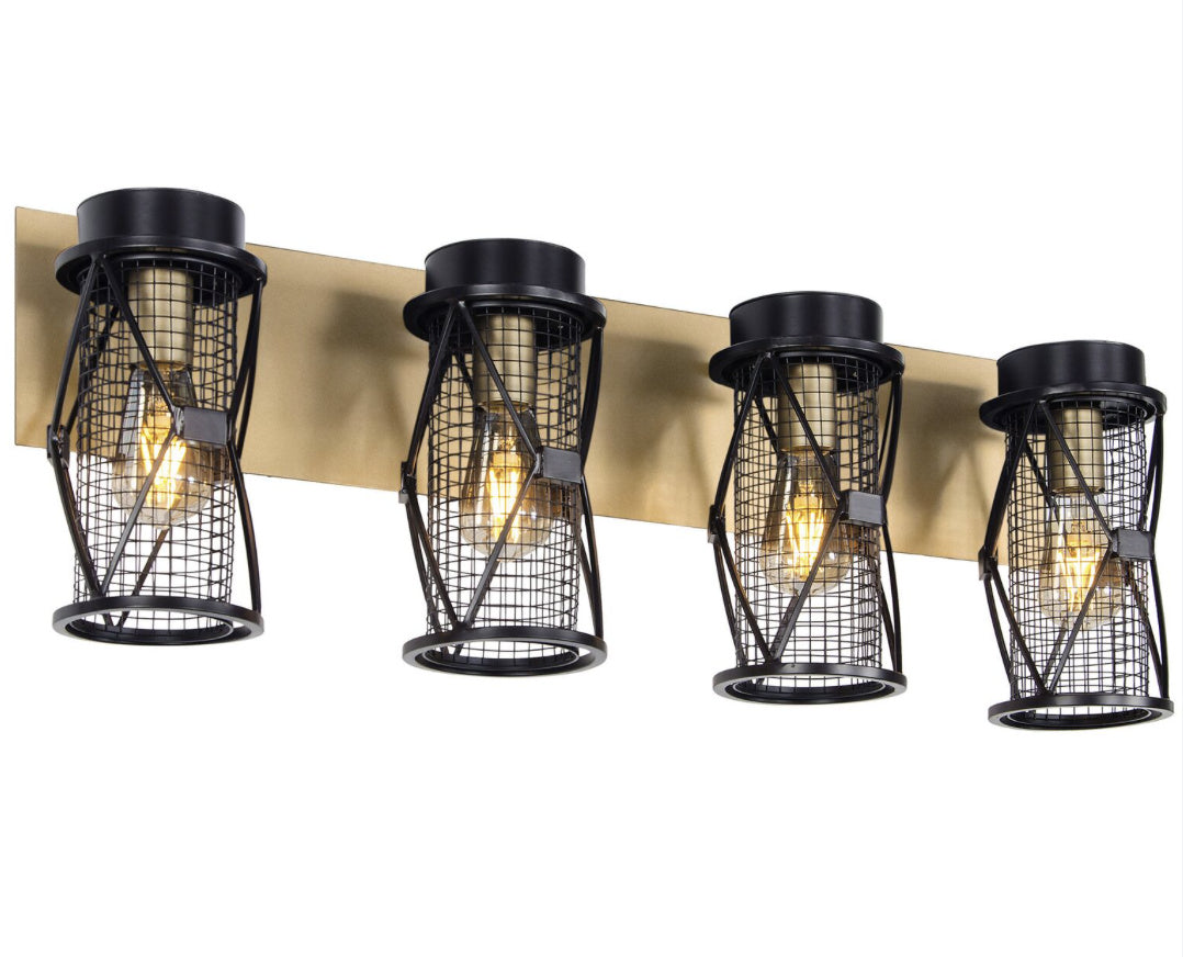 Varaluz Harlequin 612660 Bath Vanity Light 33 in. wide - Warm Bronze/Gold