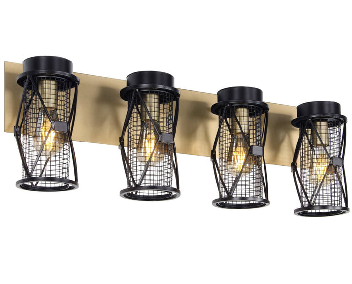 Varaluz Harlequin 612660 Bath Vanity Light 33 in. wide - Warm Bronze/Gold
