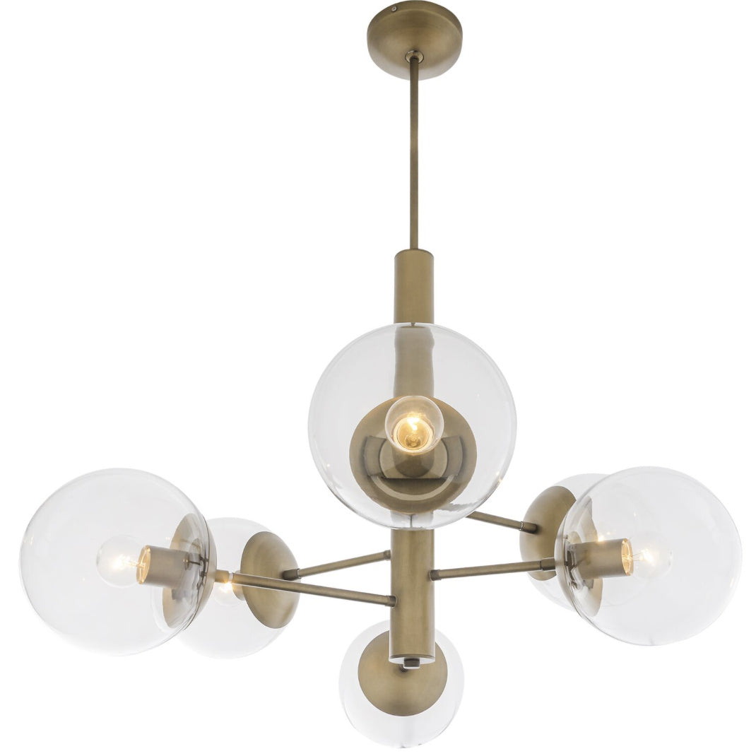 Varaluz Mid-Century 612710 Chandelier Light - Antique Brass