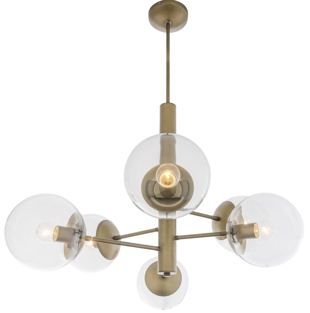 Varaluz Mid-Century 612720 Chandelier Light - Antique Brass