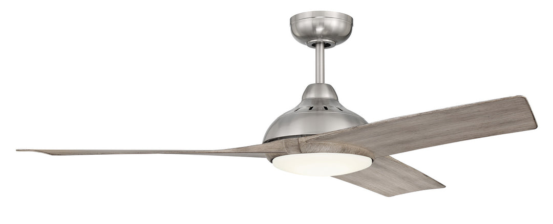 Craftmade Beckham BEK54BNK3 Ceiling Fan 54 - Brushed Polished Nickel, Driftwood/Driftwood/