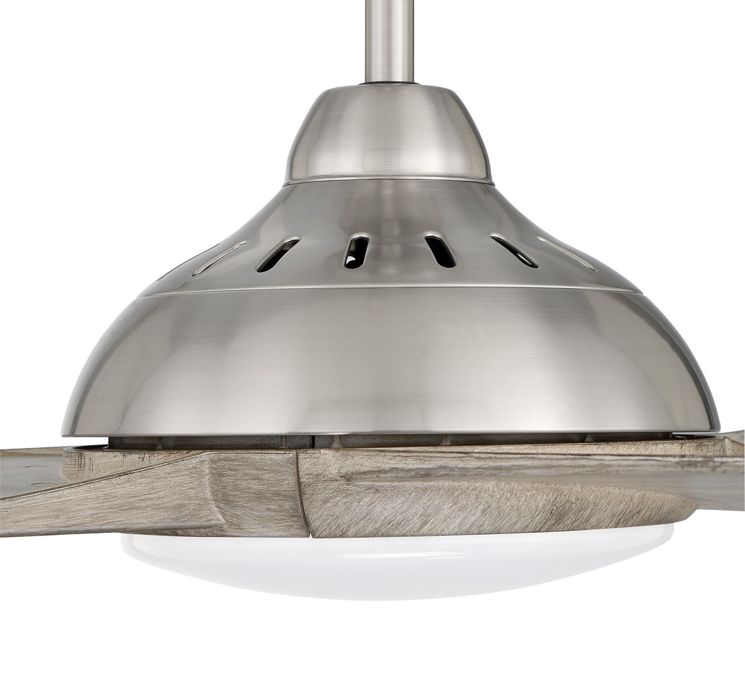 Craftmade Beckham BEK54BNK3 Ceiling Fan 54 - Brushed Polished Nickel, Driftwood/Driftwood/