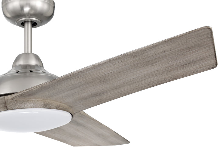Craftmade Beckham BEK54BNK3 Ceiling Fan 54 - Brushed Polished Nickel, Driftwood/Driftwood/