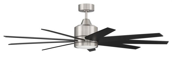 Craftmade Champion CHP60BNK9 Ceiling Fan 60 - Brushed Polished Nickel, Brushed Nickel/Flat Black/