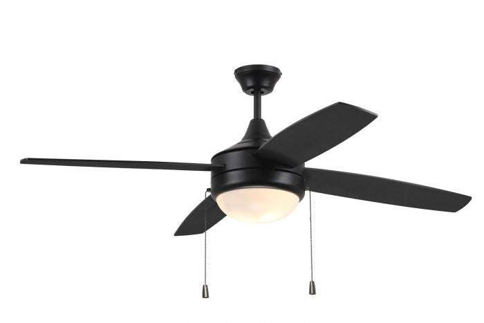 Craftmade Phaze Energy Star 4 Blade EPHA52FB4 Ceiling Fan 52 - Flat Black, Flat Black/Greywood/