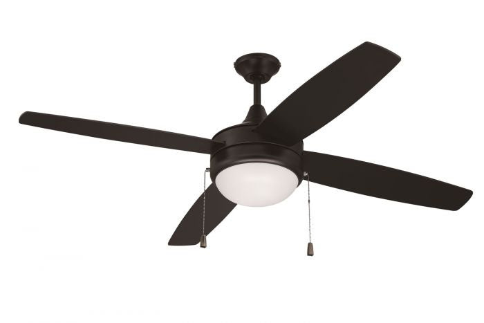 Craftmade Phaze Energy Star 4 Blade EPHA52FB4 Ceiling Fan 52 - Flat Black, Flat Black/Greywood/