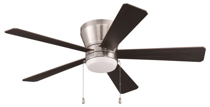 Craftmade Merit MER52BNK5 Ceiling Fan 52 - Brushed Polished Nickel, Black Walnut/Grey Walnut/