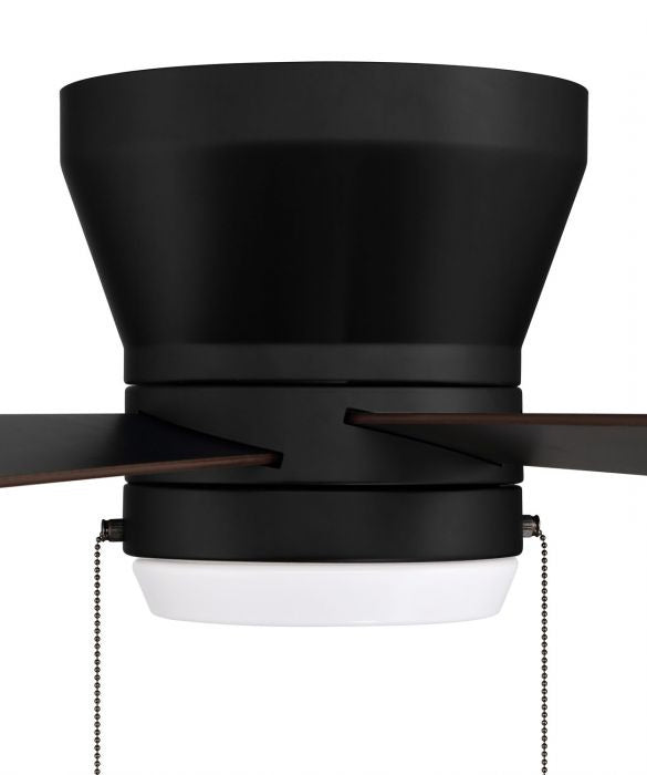 Craftmade Merit MER52FB5 Ceiling Fan 52 - Flat Black, Flat Black/Greywood/