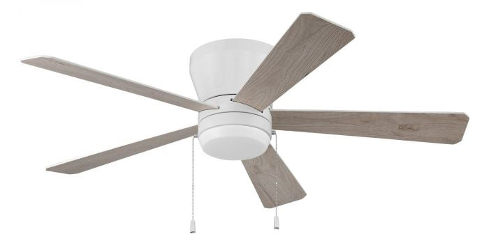 Craftmade Merit MER52W5 Ceiling Fan 52 - White, White/Washed Oak/