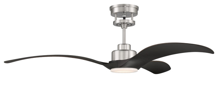 Craftmade Mesmerize MES60BNK3 Ceiling Fan 60 - Brushed Polished Nickel, Black Walnut/Black Walnut/