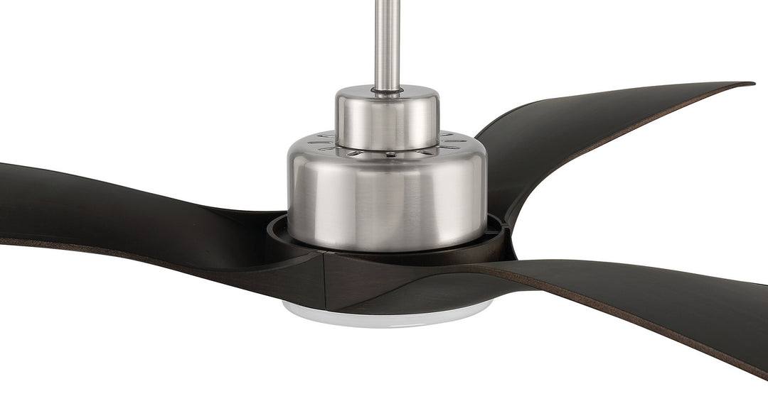 Craftmade Mesmerize MES60BNK3 Ceiling Fan 60 - Brushed Polished Nickel, Black Walnut/Black Walnut/