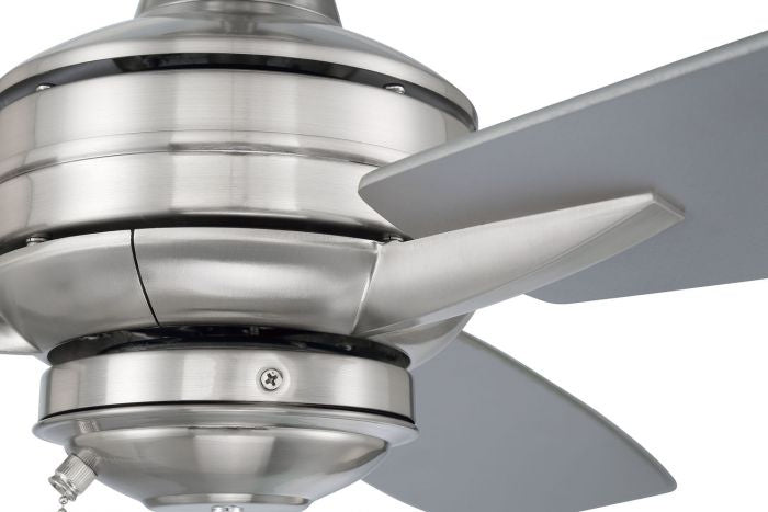 Craftmade Moto MOT52BNK3 Ceiling Fan 52 - Brushed Polished Nickel, Brushed Nickel/Driftwood/