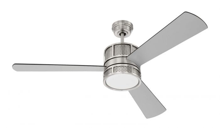 Craftmade Morrison MRN52BNK3 Ceiling Fan 52 - Brushed Polished Nickel, Brushed Nickel/Flat Black/