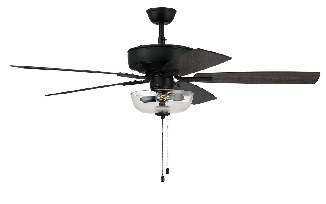 Craftmade Pro Plus 101 P101FB5-52FBGW Ceiling Fan 52 - Flat Black, Flat Black/Greywood/