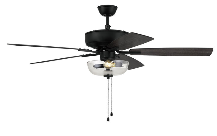 Craftmade Pro Plus 101 P101FB5-52FBGW Ceiling Fan 52 - Flat Black, Flat Black/Greywood/