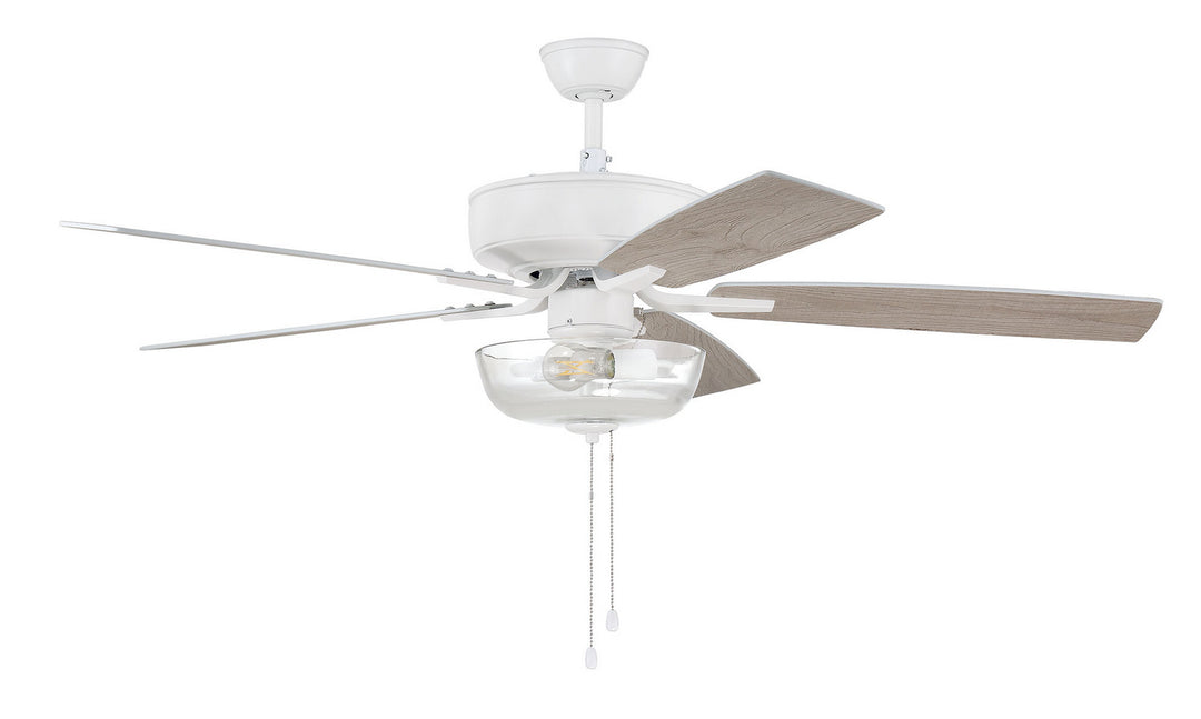 Craftmade Pro Plus 101 P101W5-52WWOK Ceiling Fan 52 - White, White/Washed Oak/