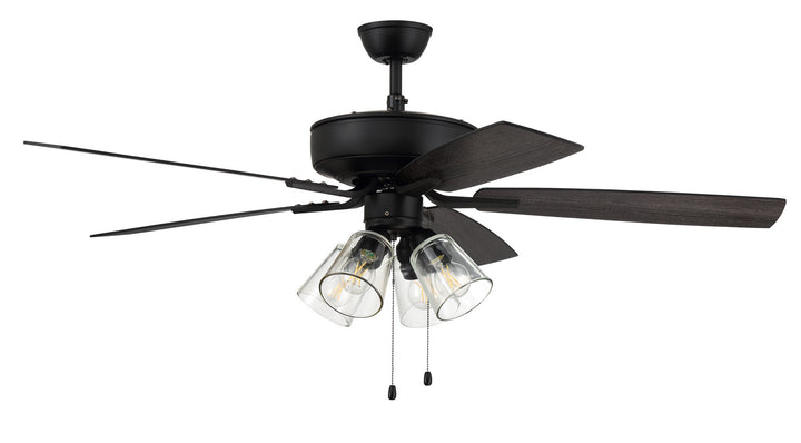 Craftmade Pro Plus 104 P104FB5-52FBGW Ceiling Fan 52 - Flat Black, Flat Black/Greywood/