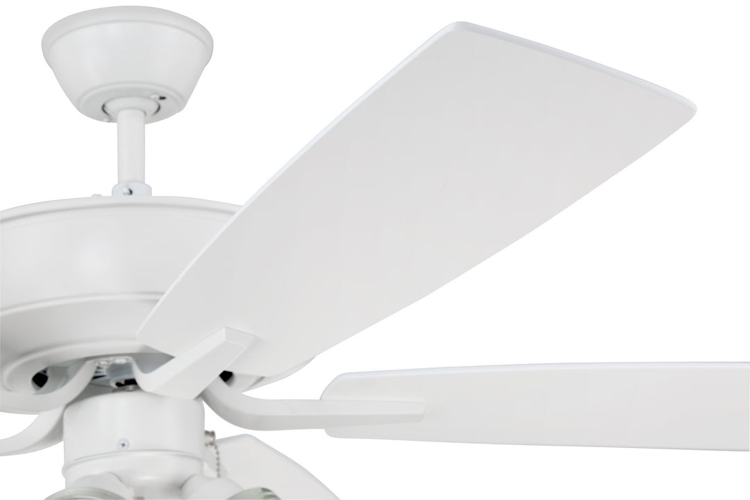 Craftmade Pro Plus 104 P104W5-52WWOK Ceiling Fan 52 - White, White/Washed Oak/